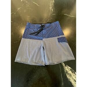 B.Split Stretch limited edition Large board shorts navy patterned